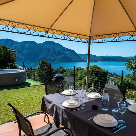 Casa 24 - Trilocale Con Vista Lago, Giardino E Idromassaggio Gonfiabile דירה